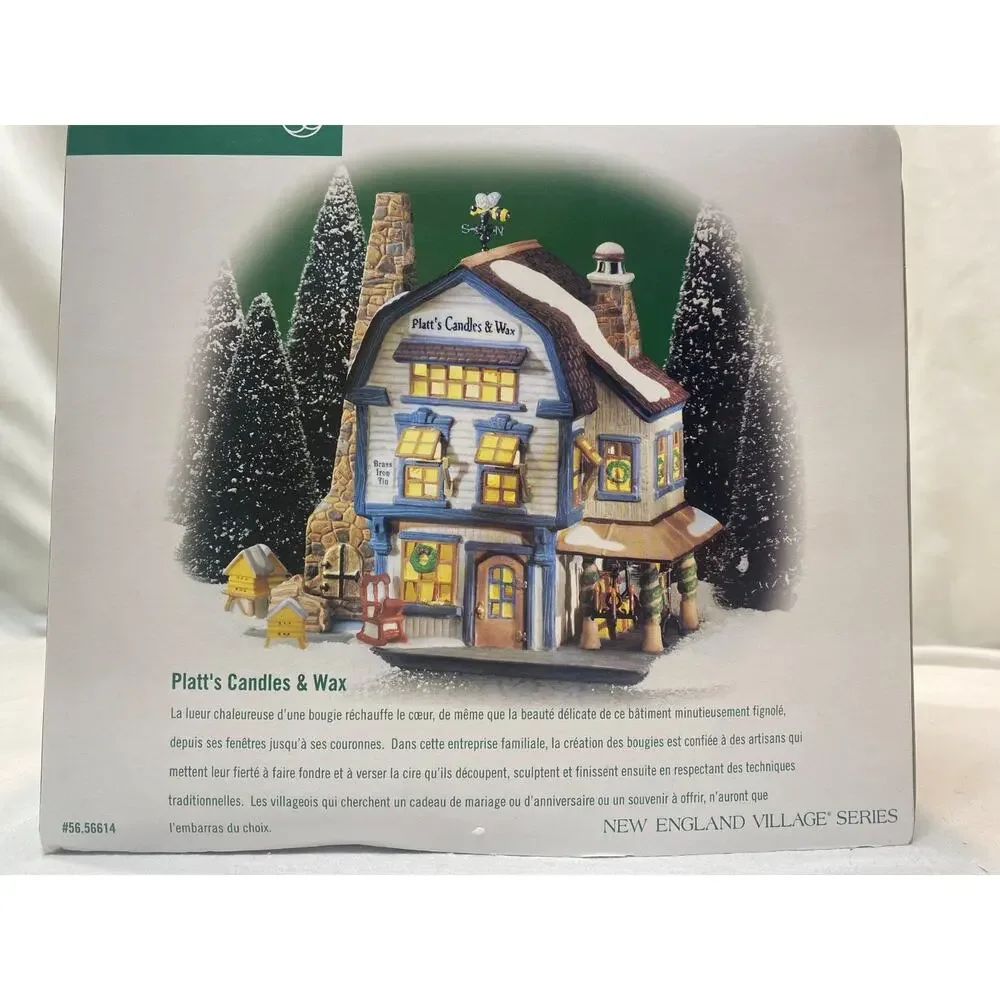 Dept 56 New England Series Platt's Candle And Wax & Making the Christmas Candles